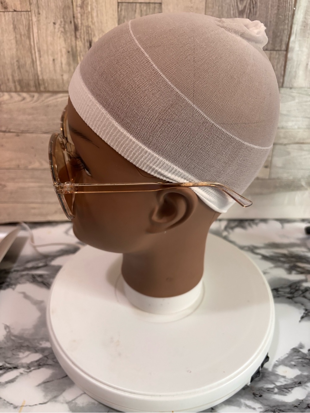 Translucent Brown Oversized Square Sunglasses - Picture 2 of 2